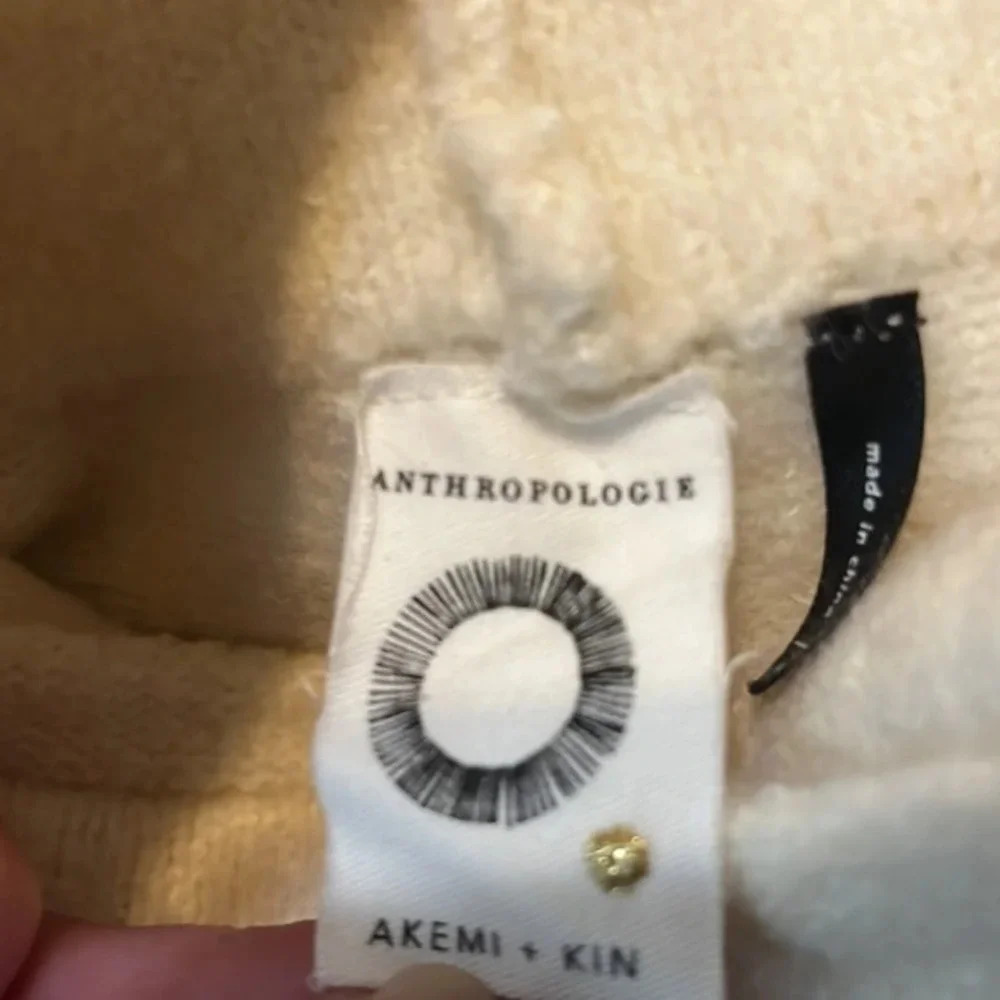 Anthropologie | Akemi & Kin cream turtleneck sweater women’s size M wool blend - Picture 7 of 9